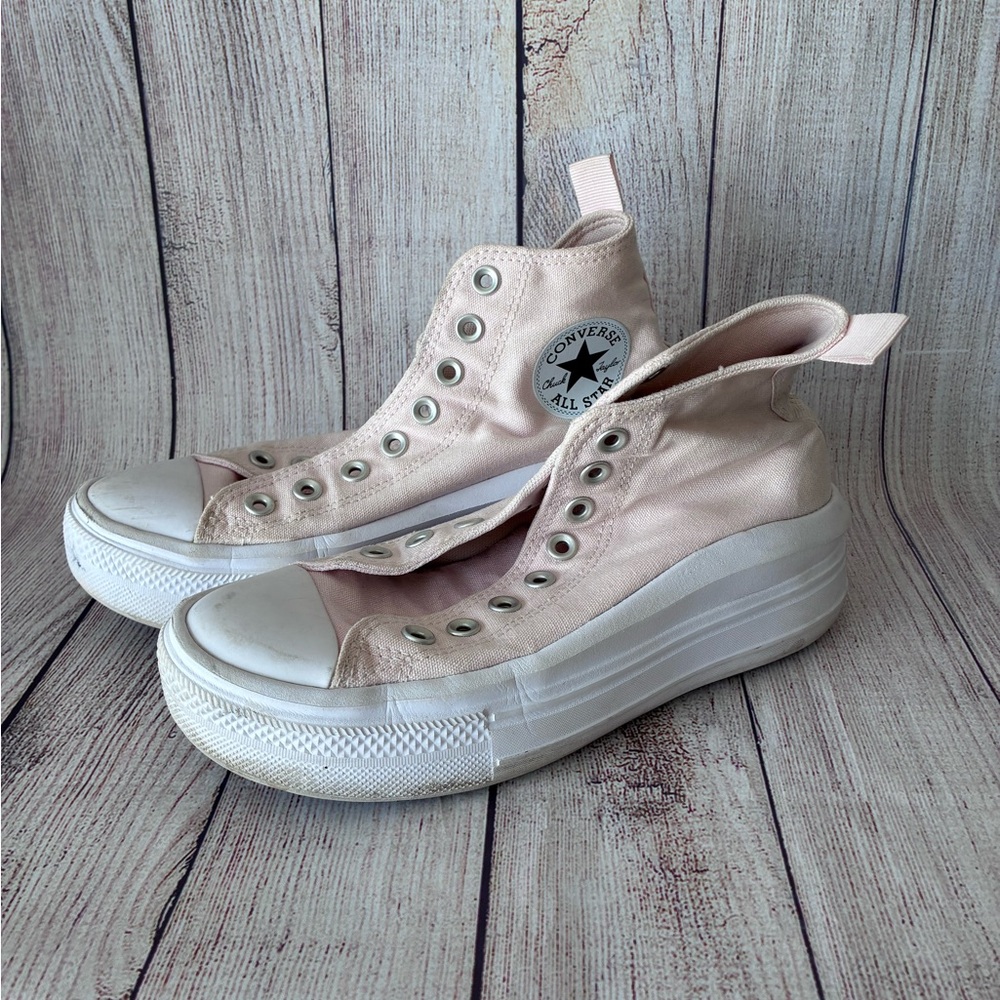 Converse Platform High-Top Sneakers - Pale Pink size 5